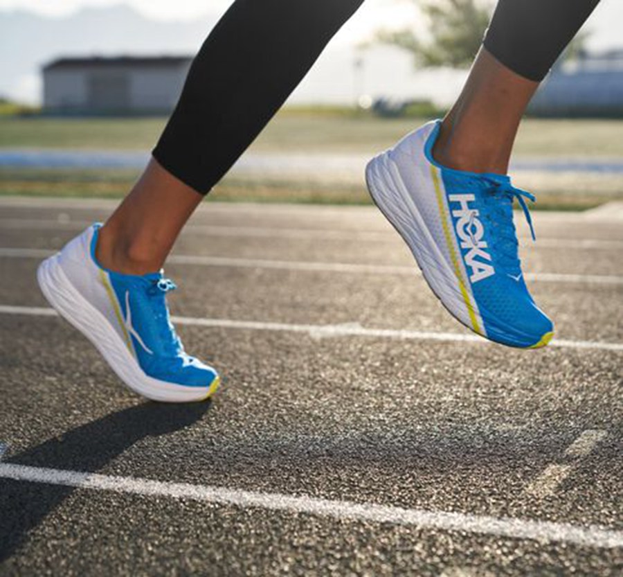 Hoka One One Koşu Ayakkabısı Erkek Beyaz/Mavi - Rocket X - EB0238679